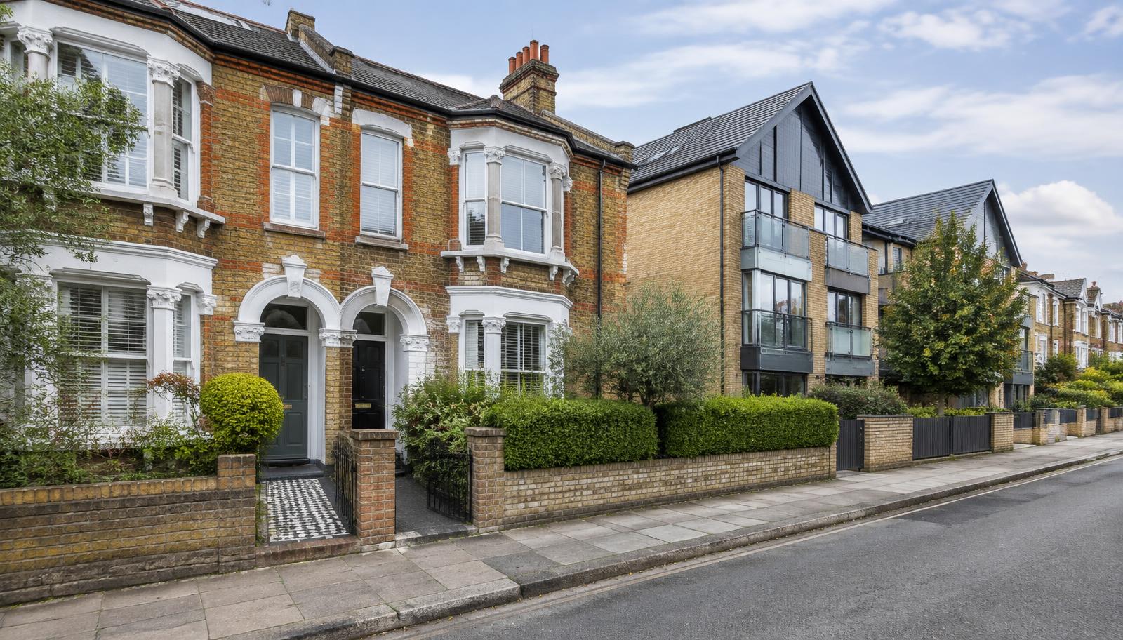 Victorian home and modern apartments illustrating Croydon's varied property market