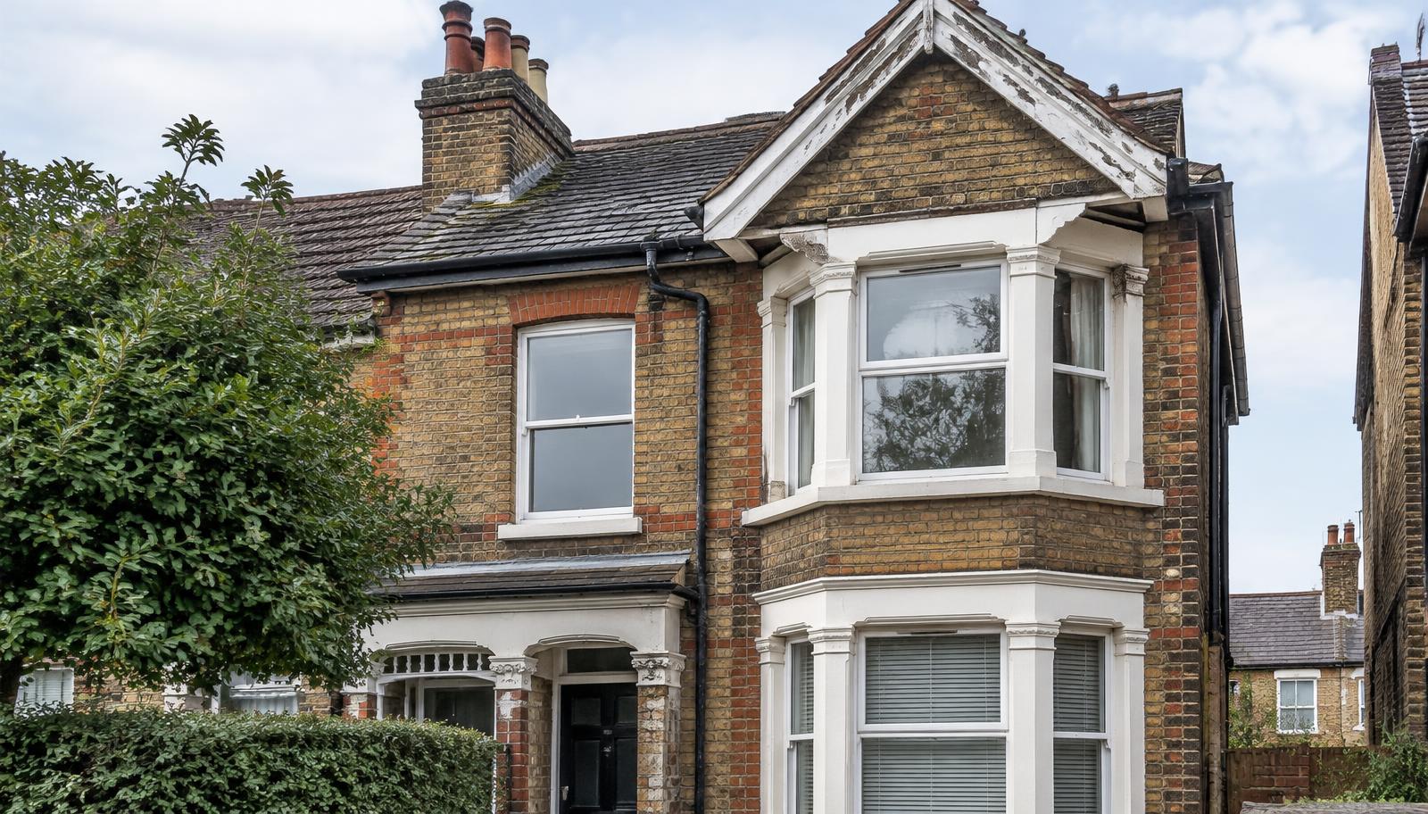 Weathered roof and external details on a South London period home