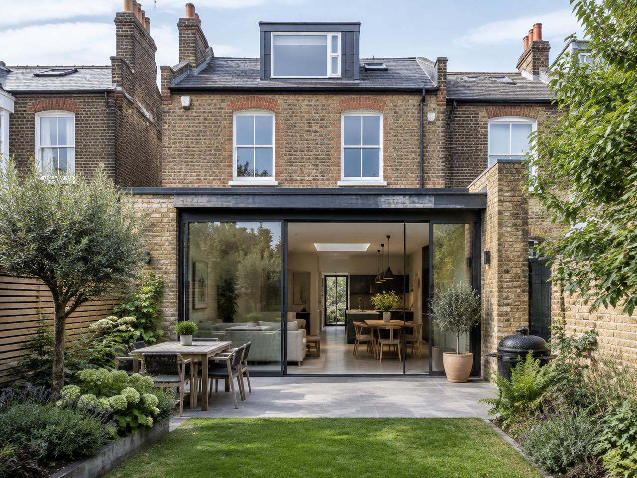 Contemporary extension added to a South London period home