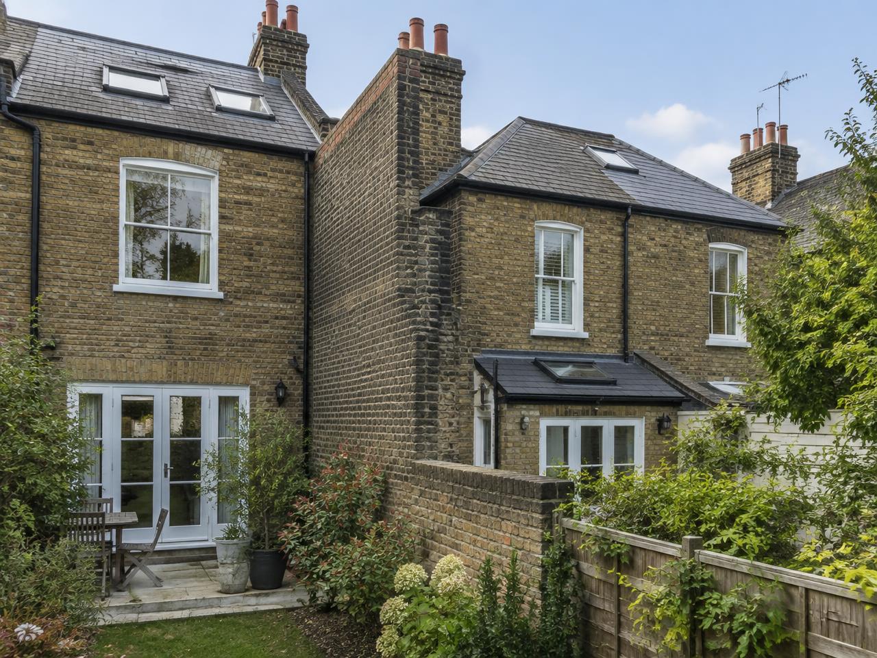 Pair of adjoining British homes in a party wall setting